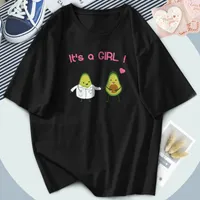 T-shirt féminin Avocado est enceinte d'une fille T-shirts O-cou imprime plus taille Tshirts Femmes Hip Hop Cosplay Tops Tee Breathable Poleras Fe