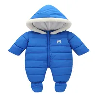 Baby Clothes New Winter Hooded Baby Rompers Thick Cotton Outfit Newborn Jumpsuit For Children Baby Costume272f