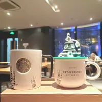 Starbucks 2022 Kawie Kubek Rodzinny Miedź Pieczęć Ceramiczna Kawa Picia Stół Top Home Office Cup