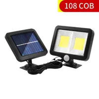COB 100/108/120/128LED SOLAR VAL LAMP LJUS PORTABLE LANTERNS Outdoor Garden Lights Pir Motion Sensor Spotlights Security Emergency
