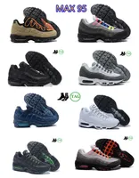 Yeni 95 Erkek Koşu Ayakkabı 95s Üçlü Black Beyaz Neon Haki Toplam Turuncu Işık Fotoğraf Mavi Demir Duman Gri Kahverengi Hombre Chaussure Adam Açık Hava Spor Eğitmenleri Sneaker