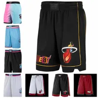 印刷されたMiami'''heat''men 2022 City Swingman Pants Edition Basketball Shorts Performance Black Short