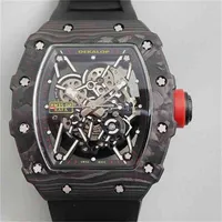 高級メンズメカニカルウォッチリチャミルズミルセミエRM35-02完全自動セラミックカーボンファイバーケーステープスイスムーブメントブランド腕時計