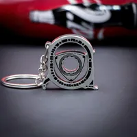 Keychains Mazda Spinning Rotor Keychain Car Fans Favorite Auto Parts Model Engine Rotary Keyring Key Ring Meticulous Exquisite GiftKeychains