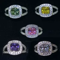 Petite Albion®-ring met prasioliet en diamanten