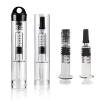 Empty Oil Syringe Luer Lock Luer-Head 1ML measure Glass Container Bag injector Pump for Thick Oil Vape Cartridges E Cigarettes515z261f