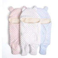 Couverture de bébé en molleton Né Bannière Swaddle Soft Soft Hiver Literie recevant un sac de couchage manta Beebes de 0-18m