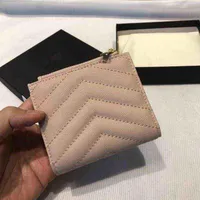 Hochwertige Reißverschlussdesigner kurze Brieftaschen Herren für Frauen Leder Business Credit Card Inhaber Männer Brieftaschen Frauen mit Kasten 15 11cm 22