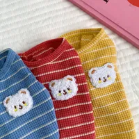 Dog Apparel Summer Cute Pet Vest Bear T-Shirt For Small And Medium Dogs Puppy Cat Accessories Cotton ClothingDog