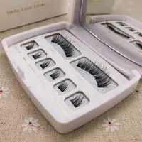 Genailish 8pcs 3D Magnetic Eyelashes Mink Lash Full Strip Lashes False Eyelash With Tweezers Double Magnet Fake Lash267A