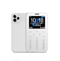 Téléphone cellulaire pour enfants Téléphone de petite taille Soyes Mini téléphones mobiles Ultra mince Carte de crédit FM Radio Bluetooth Dialer GSM Bandes complètes