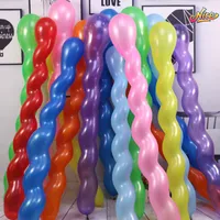 Parti Dekorasyon 20/30 ADET Vida Bükülmüş Lateks Balon Spiral Uzun KTV Bar Düğün Malzemeleri Şerit Şekil Şişme Çocuk Oyuncakları