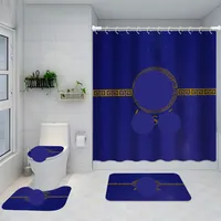 디자이너 샤워 커튼 욕실 커튼 4 조각 세트 욕실 매트 인기있는 가정 장식