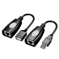 USB do RJ45 Network LAN Złącze USB2.0 Ethernet 1 Mężczyzna do 3 Kabel Splitter 50 M Wzmacniacz Wzmacniacz sygnału