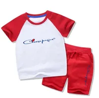 Fashion Baby Boy Girl Cotton Cottle Sweet Ropsing Ropa de camiseta de gran tamaño Shorts 2pcs Summer Kid Situit Impresión de la marca
