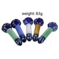 Glaslöffel Rohre zum Rauchen handgemachte blaue Punkte Rohr Ölbrenner Tabakpfeife