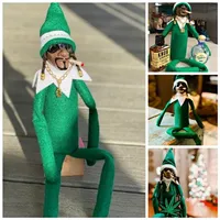 Snoop su una bambola elf natalizia china piegata per casa decorativo giocattolo regalo 220606