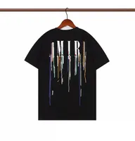 Amiri Mens Tシャツ新しいメンズデザイナーTシャツプリントファッションメン品質コットンカジュアルショートスリーブラグジュアリーヒップホップストリートアミリス