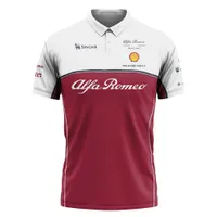 2022 New Men Polos Shirts F1 Formula Alfa Romeo Team 2019 Sauber Racing Raikkonen Summer Tirt Top Top Cool