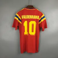 Retro Colombia 1990 Jerseys de fútbol Valderrama Escobar Vintage Shirt Classic Kit