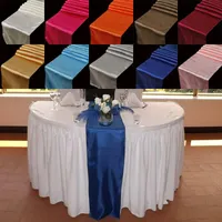 Party Decoration 23 Colors Satin Table Runners 30x275cm Elegant Modern Gold Wedding Home Decorations Chair Sash Bow Cover Bed Runner