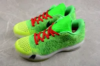 Black Mamba 10 Elite Low Grinch Men Basketball Shoes 2022 Top Quality 10s Multi Color Total Orange Sport Shoe Sneakers With Box