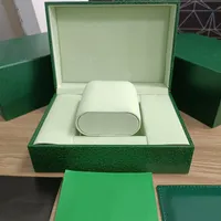Rolex Boxen U1 Herren Luxusuhr Mystery Boxen Große grüne Hüllen Papier Zertifikat Hölzerne Frau Uhren Original Geschenk Zubehör UPARINE 116610 126710 126610
