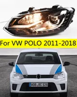 2 datorer Bilkastare Fordonsdelar för VW Polo 20 11-20 18 GTI Typ Modifiering Huvudlampor LED-strålkastare LED-dubbla projektorvaror