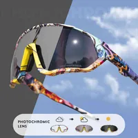 Cyklande solglasögon Kapvoe - Fotokromcykel för både män och kvinnliga sportlinser mycket lämpliga bergsvägar 220302