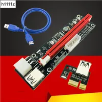 Computer Cables & Connectors Riser Card PCI-E 1x To 16x USB 3.0 Cable 3in1 SATA 4Pin 6Pin Power Supply For Antminer Miner Mining MachineComp