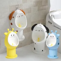 Baby Boy Potty Toilet Training Wall-Mounted Animal Urinal For Children Stand Vertical Urinal Boys Adjustable Pee Kid Pot Trainer 2207e