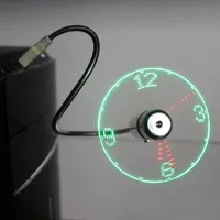 LED Light Cool Gadgets Produkty do laptopa PC Fan Fan Fan fan USB Fan mini czas Wyświetlacz Dift Dift Digital Clock Table zegar 220614