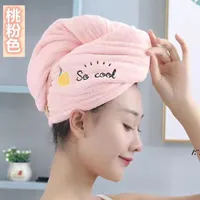 Capinhas de banho de chuveiro de microfibra mágica de meninas para mulheres para mulheres bonés de cabelo seco secando rápido Lady Soft Turban Head Jle14148