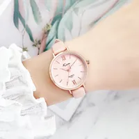 2022 Shengke Quartz Montre à bracelet Regio Feminino Ladies en cuir Watch Quartz Classic Casual Analog Watches Women Simple Watch Gift Q4