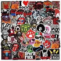 104pcs rock band sticker Pack for Laptop Skateboard Motorcycle Decals