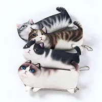 Learning Toys Simulation cat pencil case cute pencil bag School students stationery storage bag kids pen bag kawaii Coin Purse pen case gifts T220829