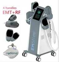Högteknisk kroppsformning Emslims med RF Hi-EMT-maskin EMS elektromagnetisk muskelstimulering Fett Förbränning Lyftande Hienmt Sculpting Vikt Borttagningsutrustning