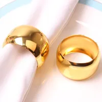 6pcs EL Model Room Золотое кольцо салфетки для салфетки кольцо западное ресторан металлический салфетка