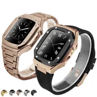 for Apple Watch Series 7 6 5 4 SE 316L Stainless Steel MOD Kit Protective Case Band Strap Cover iWatch 44mm 45mm