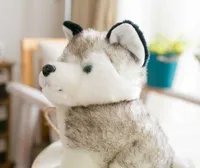 simulación cachorro lindo husky muñecas juguetes de felpa regalos niños regalo de Navidad animales de peluche muñecas juguete