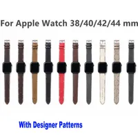 Moda Deisgners Apple Watch Band kayışları Lüks Designer Deri Değiştirme Bilek Bant Ayarlanabilir Kayış Uyumlu Serisi 7/6/5/4/3/2/145mm 44mm 42mm 41mm 40mm 38mm