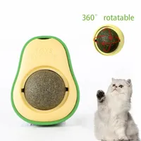 A abacate Catnip Ball Cat Toy pode ser colado na parede Catnips comestível lamber bolas de lanche saudável guloseimas rotatáveis ​​Toys tocando brinquedo