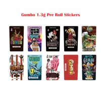 1.3g Gumbo Pre Roll Stickers Cali Packing Dry Herb Container Label Preroll Plaging Label