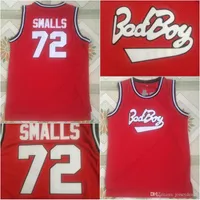 BACK Junge berüchtigter groß # 72 Biggie Smalls Movie Basketball Jersey 100% genäht rot s-xxl