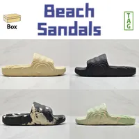 Avec une boîte hommes femmes sandales de plage pantoufles magiques lime gris noir désert sable d'été des diapositives intérieures classiques de créateur masculin sandal us 5-11,5