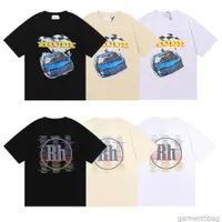 2022 New Men 's 티셔츠 패션 편지 Rhude Racing Formula F1 기념 단축 면화 커플 Tops1