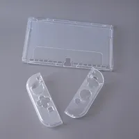 TPU Soft Joycon Cover Transparent Case Clear Protective Shell för Nintend Switch OLED NS Joy-Con Controller Protector High Quality Fast Ship
