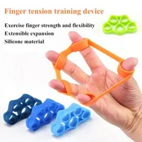 Finger Toy Silikon Elasticitet Fingrar Gripper Styrka Trainer Motstånd Band Hand Grip Wrist Yoga Stretcher Expander ExercisesPort Leksaker