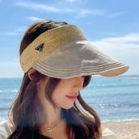 Chapeaux à bord large été l'été pour les femmes s'élargissant la visière vide top top ajusté femelle chapeaux de soleil paille chapeau chapeu féminino