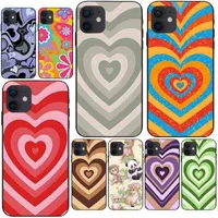 Latte Love Brown Heart Aesthetic Phone Case Fundas Fundas for iPhone 13 12 11 Pro Max Mini XS X XR 7 8 6 6S Plus SE 2020 W220321